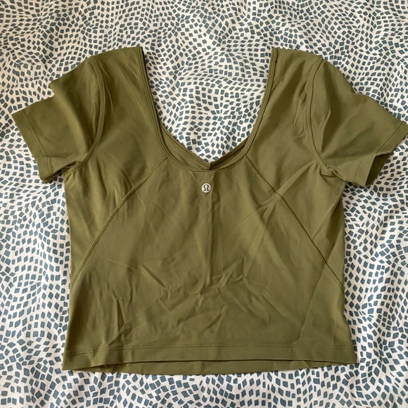 Lululemon Align Tee Green Sz 8 - Picture 2 of 4